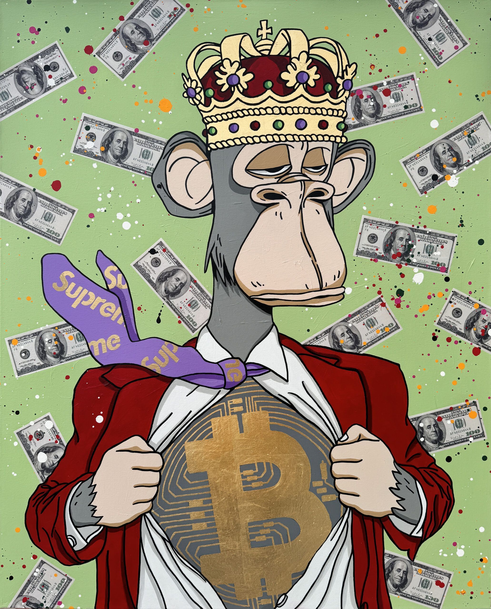 obra del artista Michel Acosta Bitcoin Supreme (Principal)