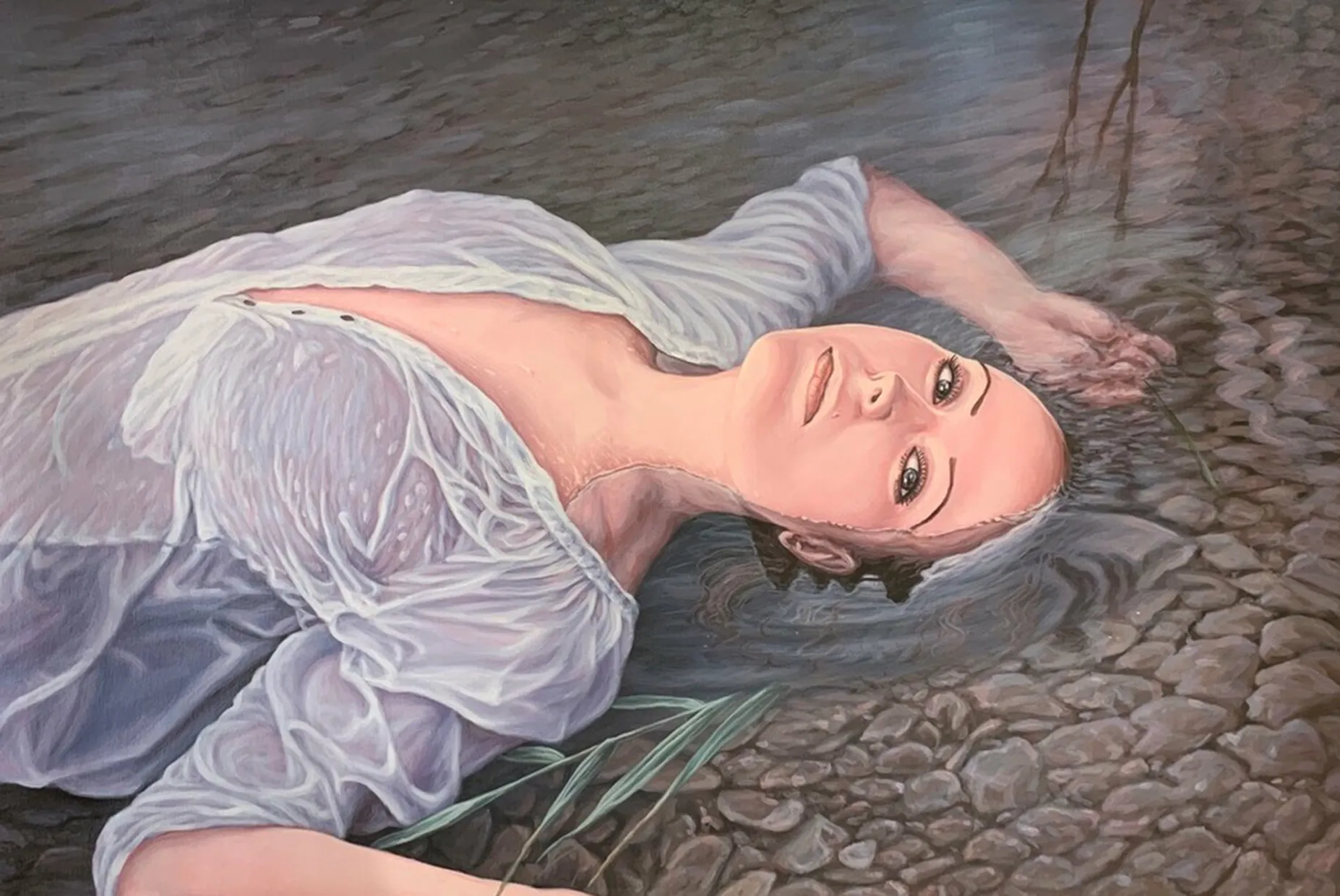 Pintura de Michel Acosta Pérez que evidencia su gusto por los temas eróticos y la sensualidad femenina. TRANSPARENCIA