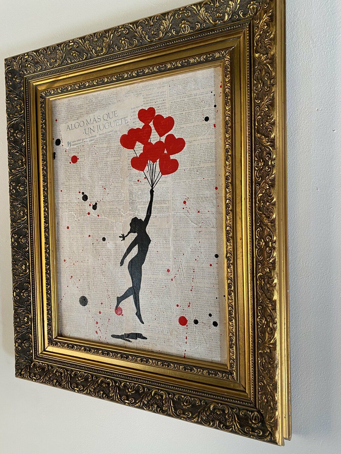 Obra de estilo pop pintada por Michel Acosta Pérez. Banksy update available (ALGO MAS QUE UN JUGUETE)