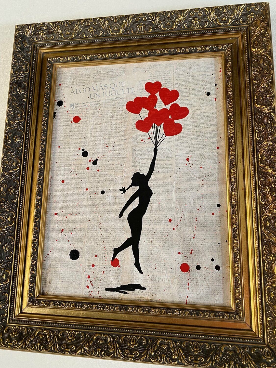 Obra de estilo pop pintada por Michel Acosta Pérez. Banksy update available (ALGO MAS QUE UN JUGUETE)
